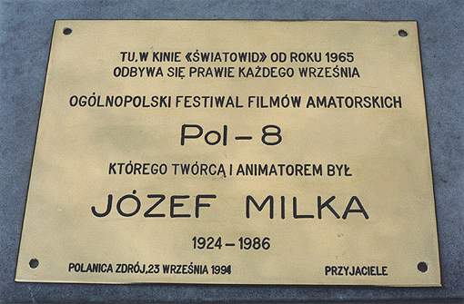 Tablica pamitkowa Festiwalu Pol-8 i Jzefa Milki