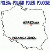Mapa Polski z Polanicou